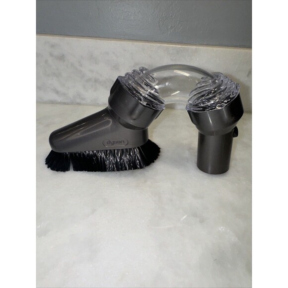 Dyson OEM Genuine Multi Angle Curved Dust Brush Attachment Part Gray & Clear - Picture 1 of 9